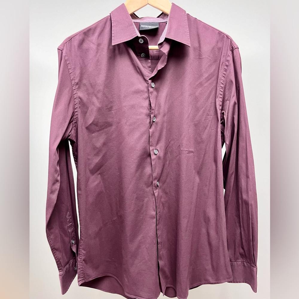 Emporio Armani Men's Shirt in Deep Mauve